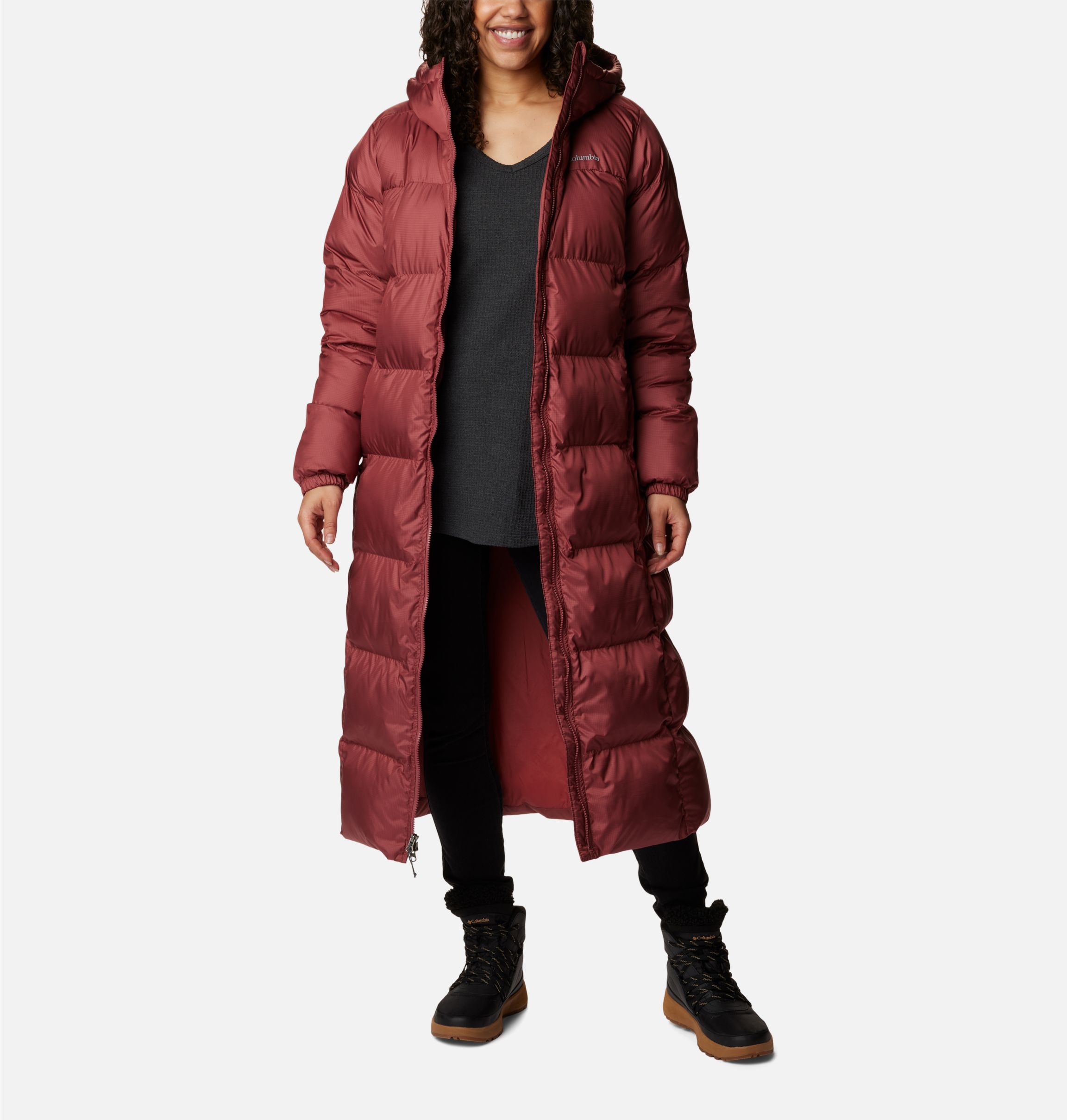 Long lined puffer jacket online