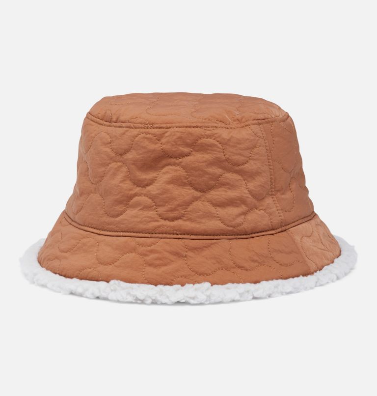 Unisex Winter Pass Reversible Sherpa Quilted Bucket Hat, Color: Camel Brown, Dark Stone, image 3