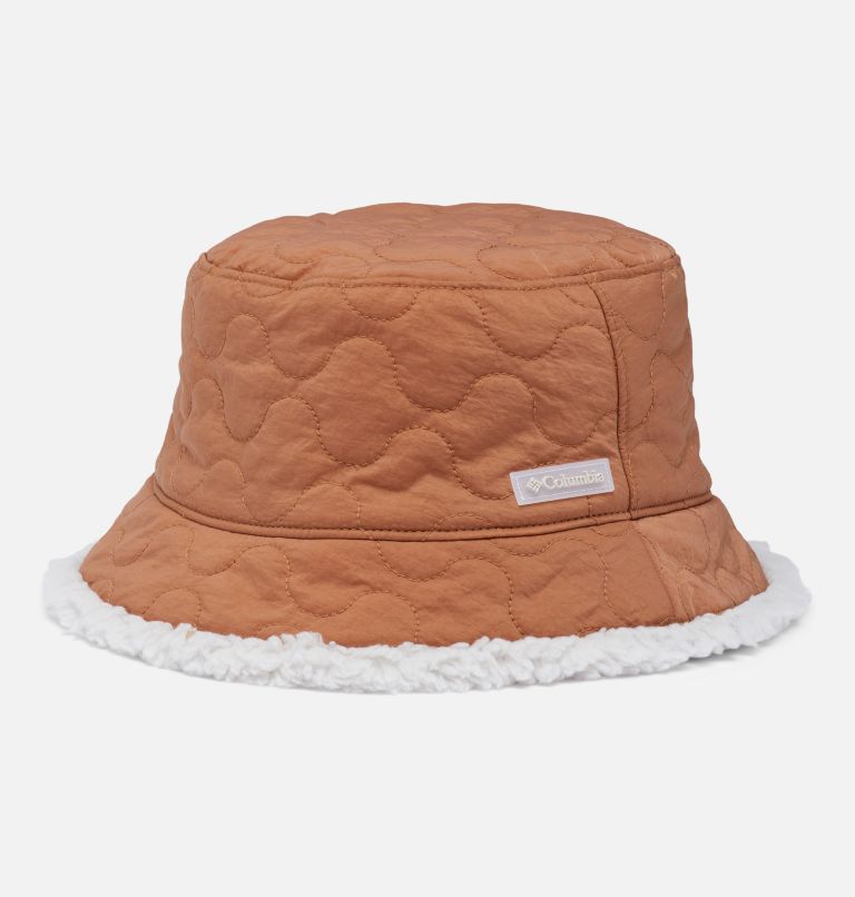 Unisex Winter Pass Reversible Sherpa Quilted Bucket Hat, Color: Camel Brown, Dark Stone, image 1