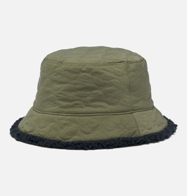 Unisex Winter Pass Reversible Sherpa Quilted Bucket Hat, Color: Stone Green, Black, image 3