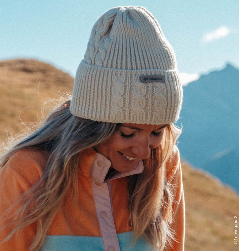 Thumbnail: Agate Pass Cable Knit Beanie | 191 | O/S, Color: Chalk, image 4