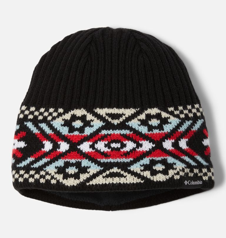 Columbia Heat II Beanie, Color: Black, Checkered Peaks, image 1