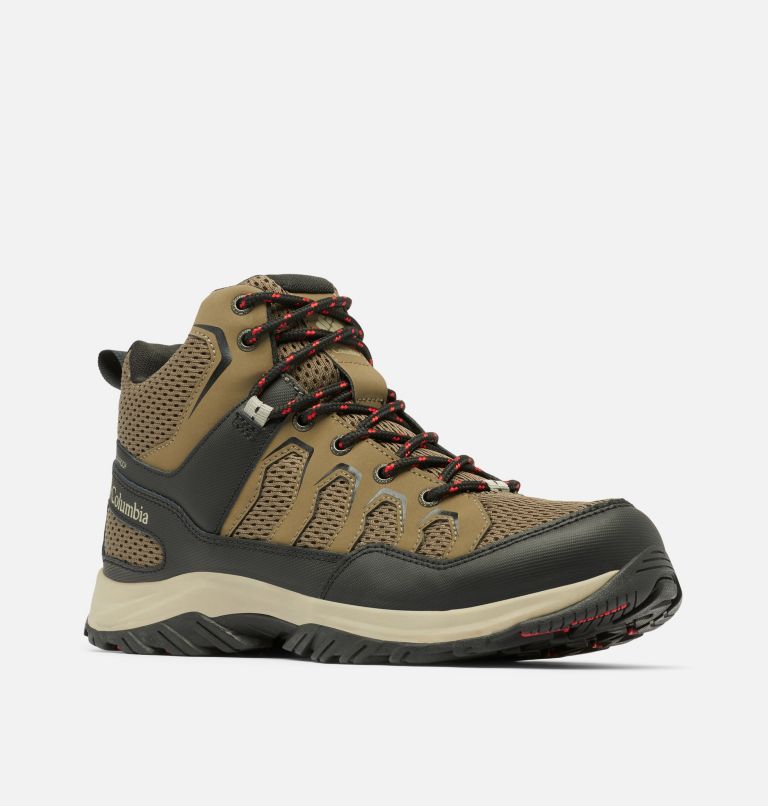 Chaussure mi-montante imperméable Granite Trail pour hommes – Large, Color: Mud, Black, image 2