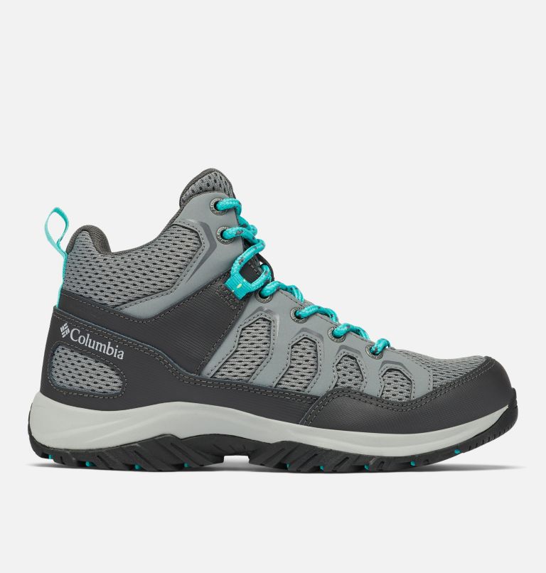 Women's Granite Trail Waterproof Boot, Color: Ti Grey Steel, Bright Aqua, image 3
