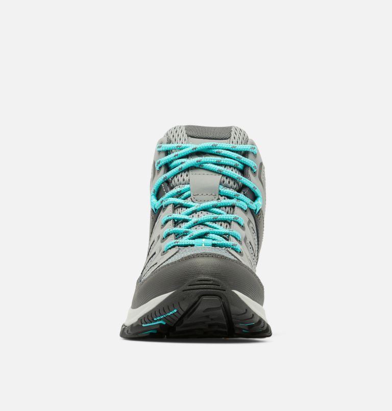 Women's Granite Trail Mid Waterproof Shoe - Wide, Color: Ti Grey Steel, Bright Aqua, image 7