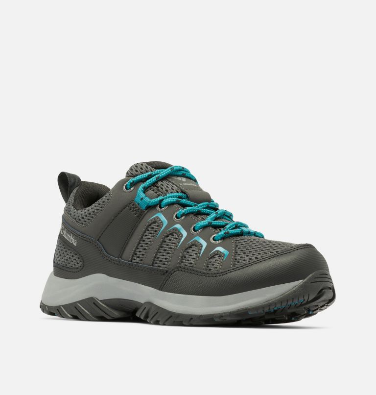Women's Granite Trail Waterproof Shoe, Color: Shark, River Blue, image 2