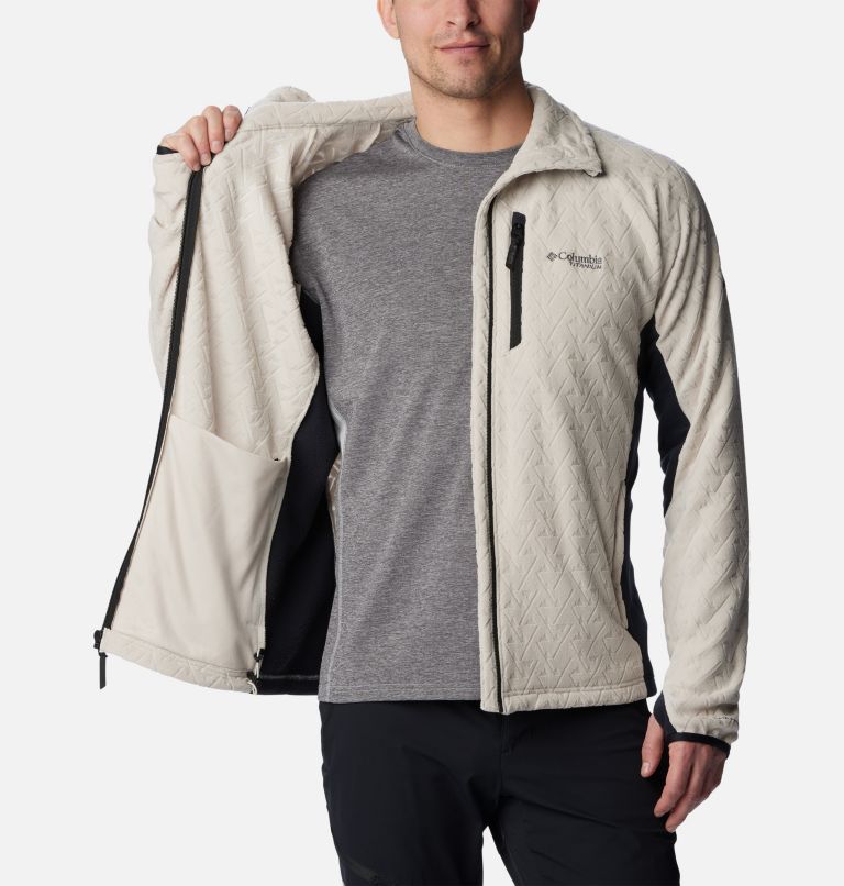 Thumbnail: Men's Titan Pass 3.0 Full Zip Fleece Jacket, Color: Dark Stone, Black, image 5