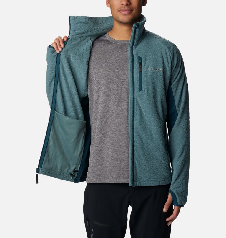 Men's Titan Pass 3.0 Full Zip Fleece Jacket, Color: Metal, Night Wave, image 5