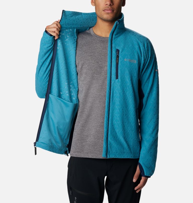 Men's Titan Pass 3.0 Full Zip Fleece Jacket, Color: Shasta, Collegiate Navy, image 5