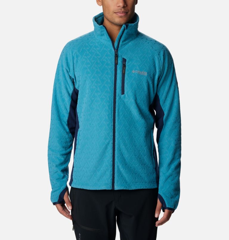 Thumbnail: Men's Titan Pass 3.0 Full Zip Fleece Jacket, Color: Shasta, Collegiate Navy, image 1