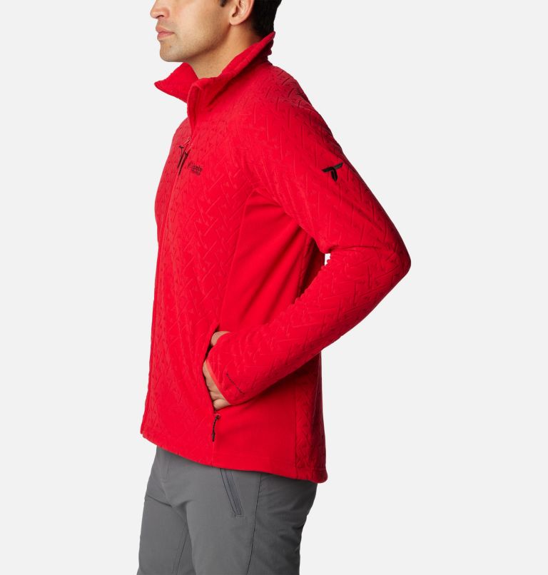 Thumbnail: Men's Titan Pass 3.0 Full Zip Fleece Jacket, Color: Mountain Red, image 3