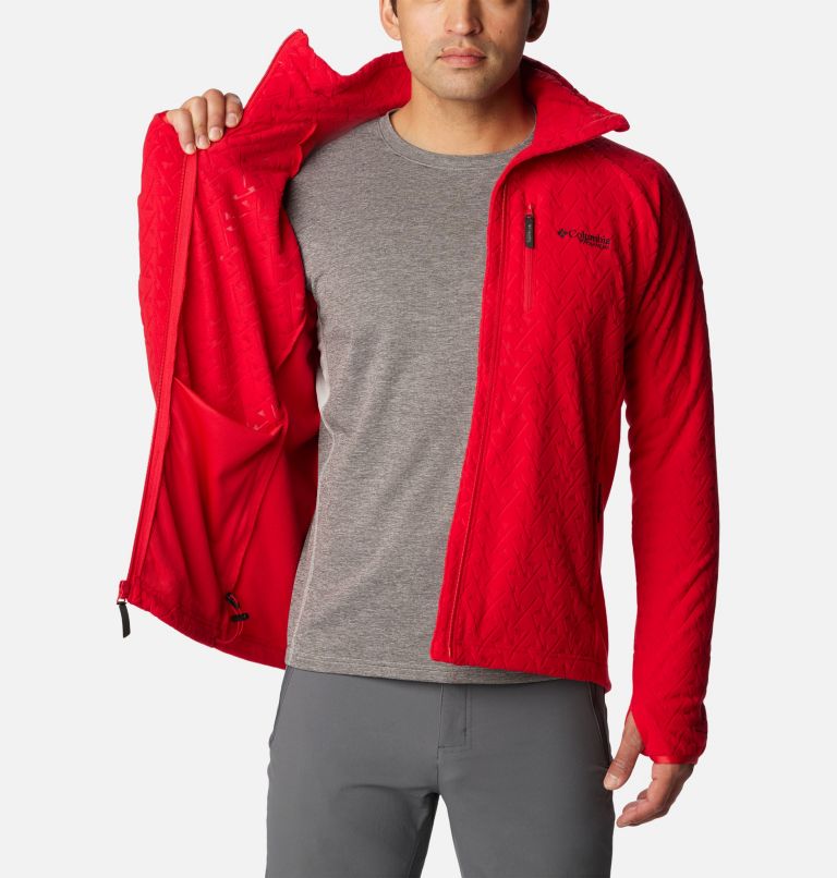 Thumbnail: Men's Titan Pass 3.0 Full Zip Fleece Jacket, Color: Mountain Red, image 5