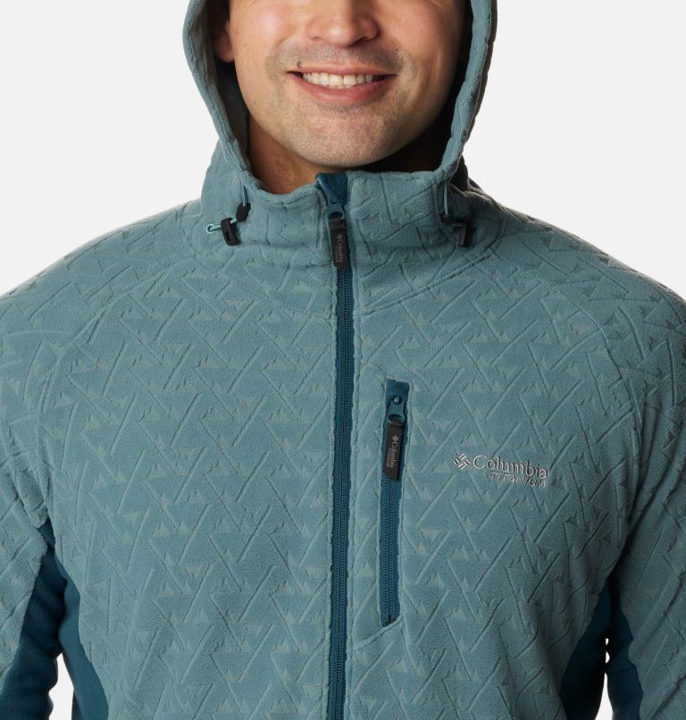 Men's Titan Pass 3.0 Hooded Technical Fleece Jacket, Color: Metal, Night Wave, image 4