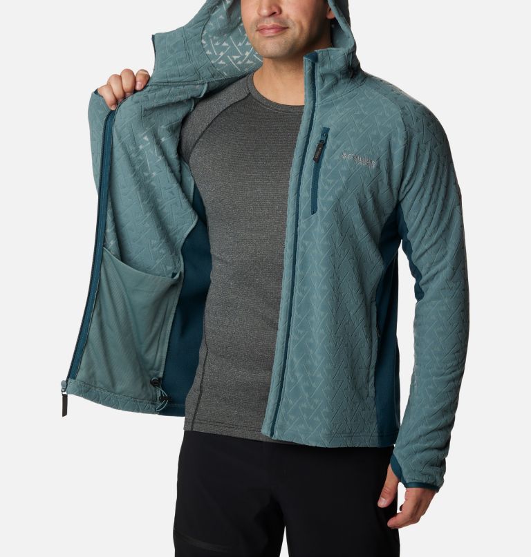 Men's Titan Pass 3.0 Hooded Technical Fleece Jacket, Color: Metal, Night Wave, image 5