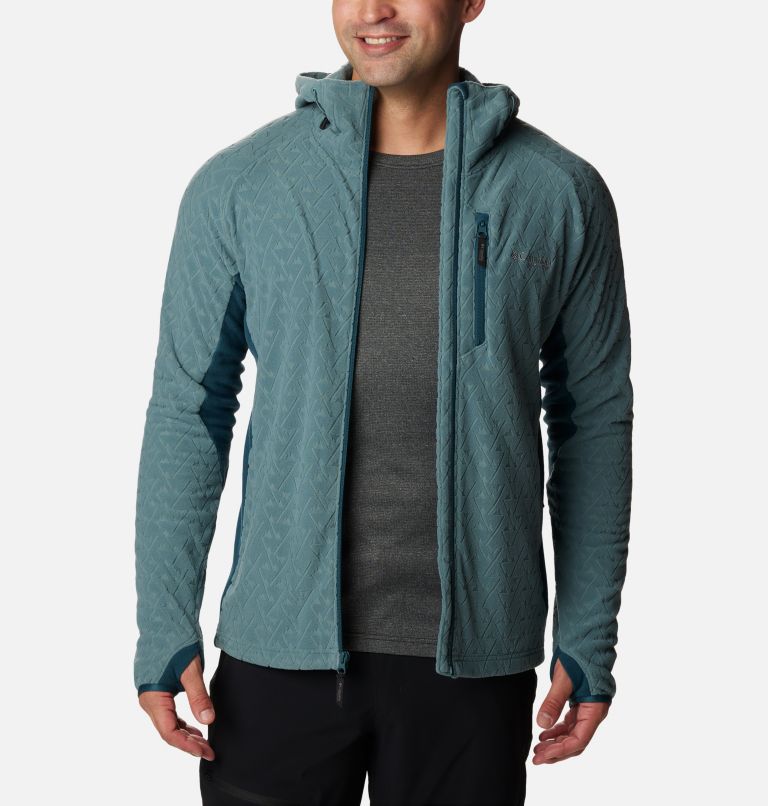 Thumbnail: Men's Titan Pass 3.0 Hooded Technical Fleece Jacket, Color: Metal, Night Wave, image 8