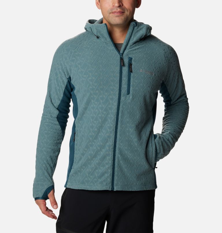 Thumbnail: Men's Titan Pass 3.0 Hooded Technical Fleece Jacket, Color: Metal, Night Wave, image 1