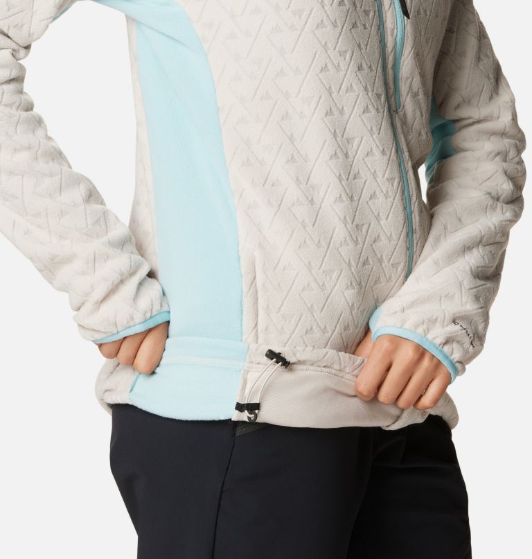 Women's Titan Pass 3.0 Full Zip Fleece Jacket, Color: Dark Stone, Aqua Haze, image 6