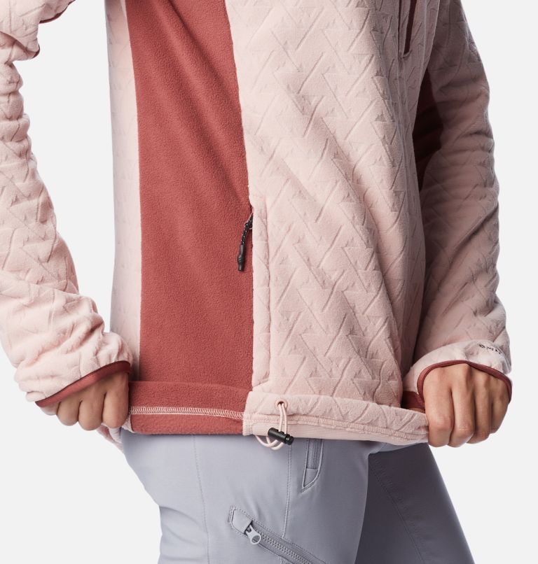 Thumbnail: Women's Titan Pass 3.0 Full Zip Fleece Jacket, Color: Dusty Pink, Beetroot, image 7