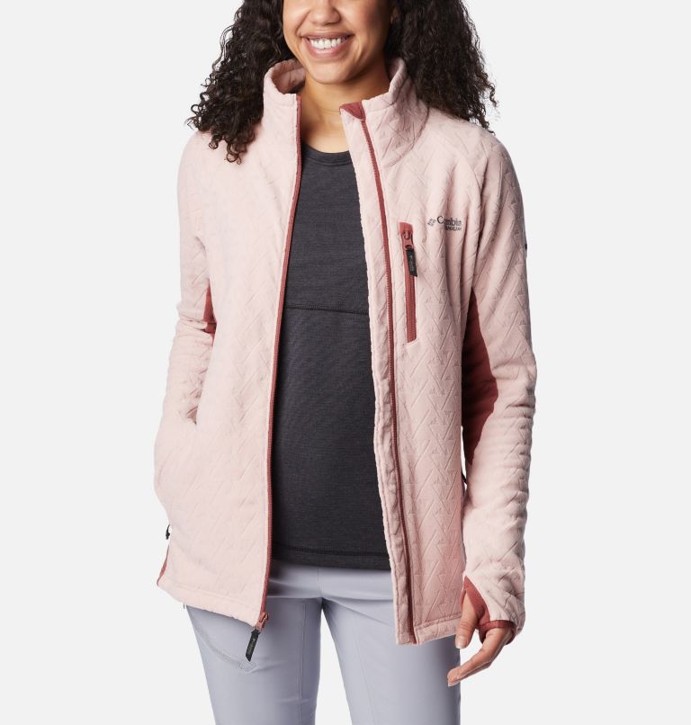 Thumbnail: Women's Titan Pass 3.0 Full Zip Fleece Jacket, Color: Dusty Pink, Beetroot, image 8