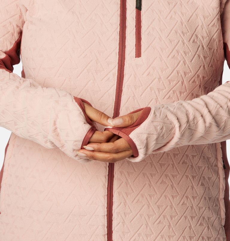 Thumbnail: Women's Titan Pass 3.0 Full Zip Fleece Jacket - Plus Size, Color: Dusty Pink, Beetroot, image 6