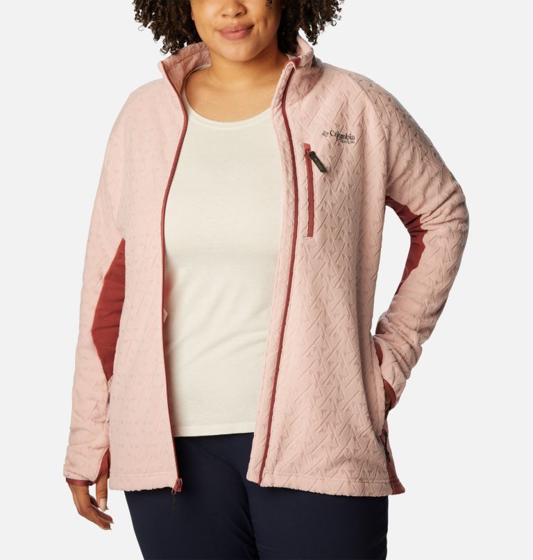Women's Titan Pass 3.0 Full Zip Fleece Jacket - Plus Size, Color: Dusty Pink, Beetroot, image 8