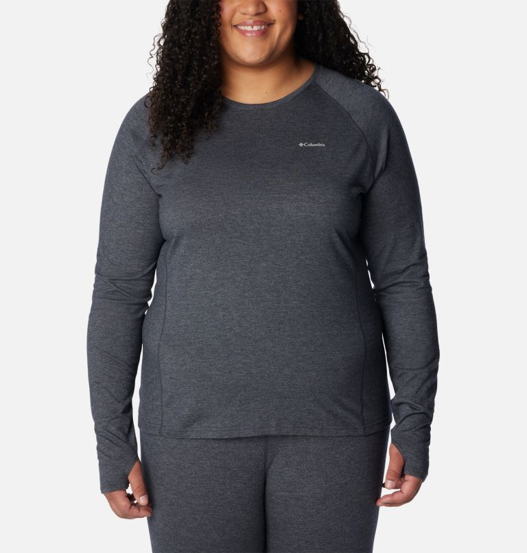 Women's Tunnel Springs Wool Crew Baselayer Shirt- Plus Size, Color: Black, image 1