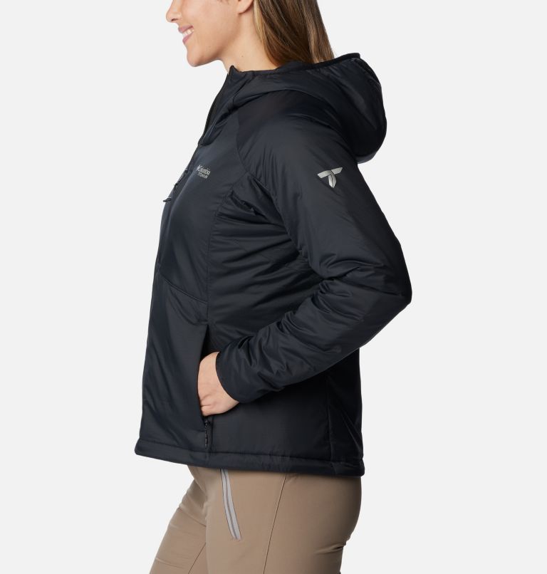 Women's Silver Leaf Stretch Insulated Jacket, Color: Black, image 3