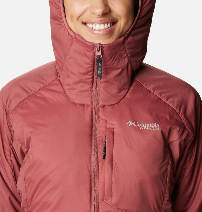 Women's Silver Leaf Stretch Insulated Jacket, Color: Beetroot, image 4