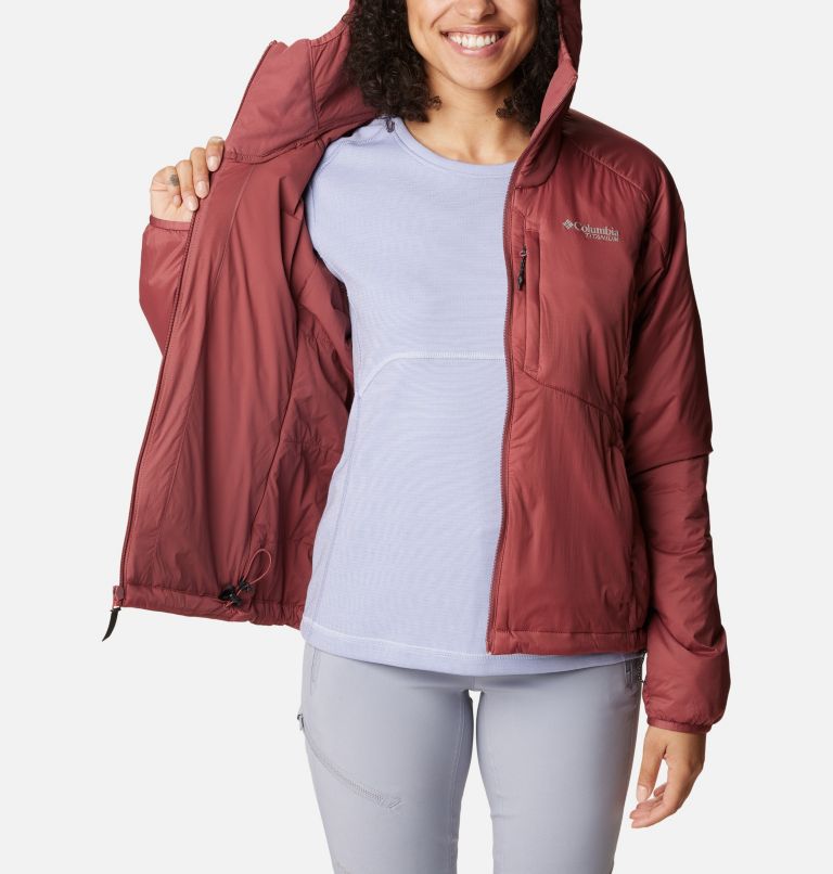 Women's Silver Leaf Stretch Insulated Jacket, Color: Beetroot, image 5