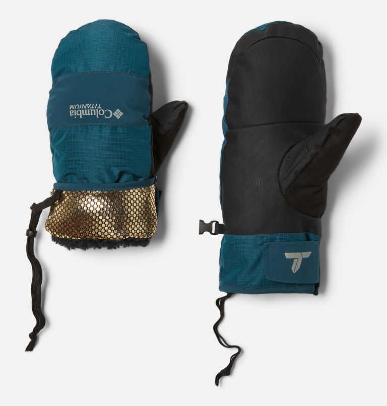 Men's Highland Summit Mittens, Color: Night Wave, Black, Night Wave Ripstop, image 2