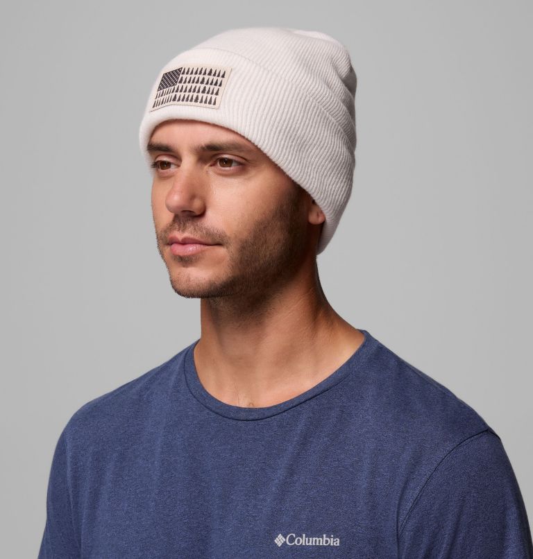 Columbia Tree Flag Cuffed Beanie, Color: Sea Salt, image 3