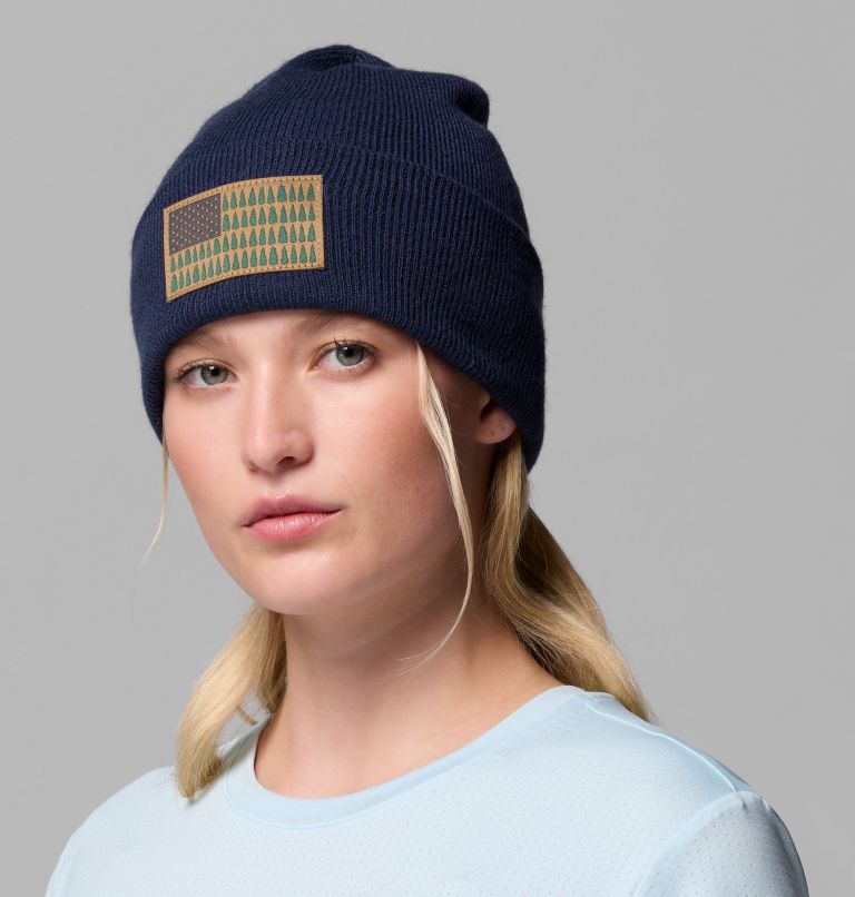 Columbia Tree Flag Cuffed Beanie, Color: Collegiate Navy, image 5