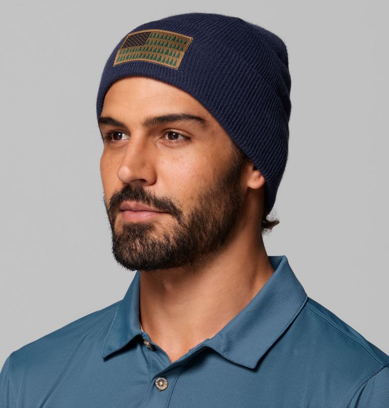 Columbia Tree Flag Cuffed Beanie, Color: Collegiate Navy, image 3
