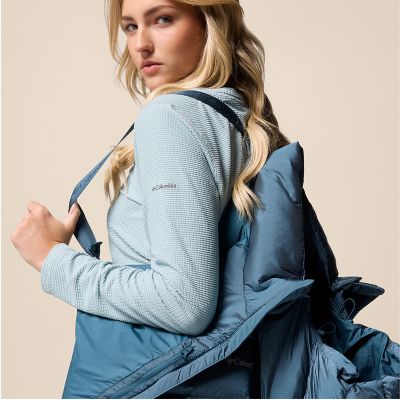 Model showing how the interior backpack straps work.
