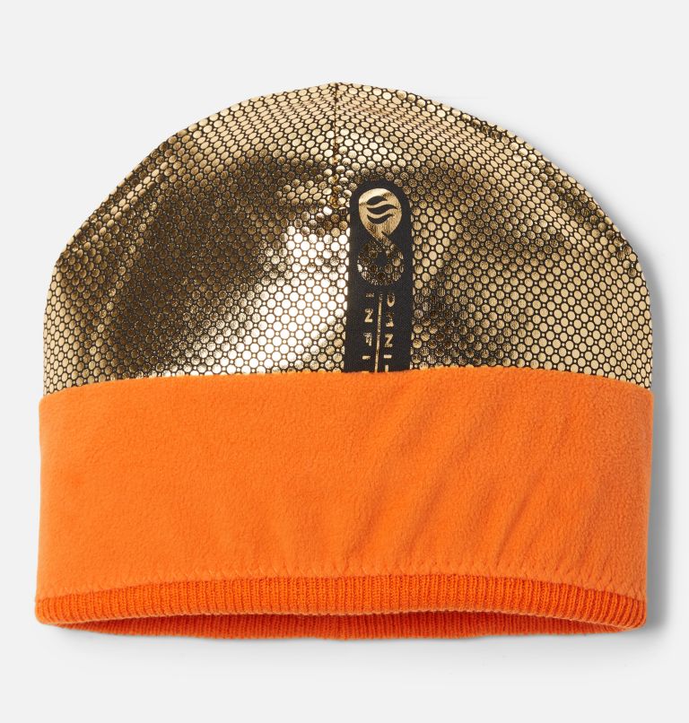 Youth Polar Powder Beanie | 414 | O/S, Color: Night Wave, Metal, Bright Orange, image 3