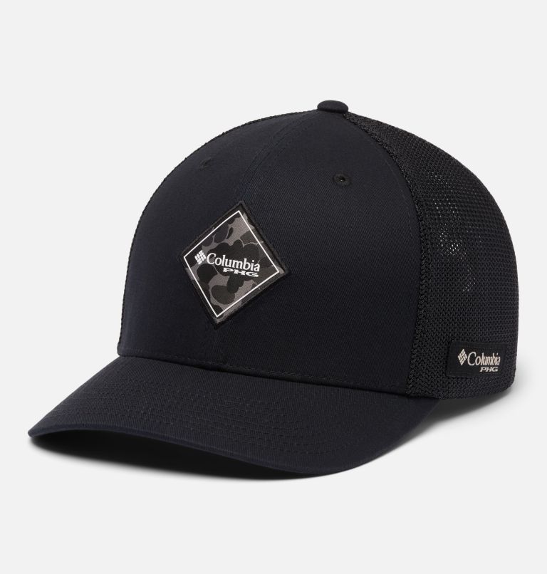 PHG Antlers Mesh Ball Cap, Color: Black, Delta Hunter Diamond, image 1