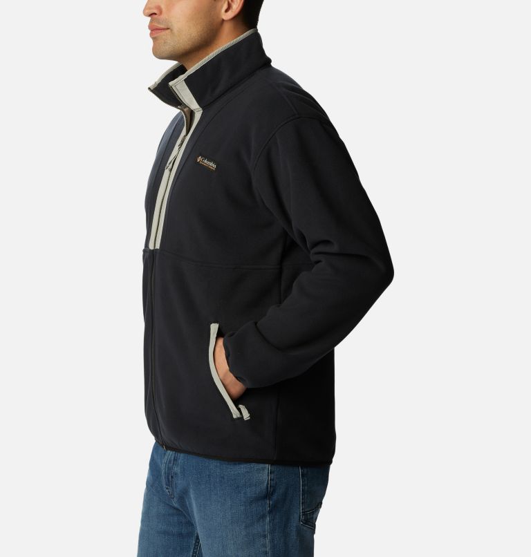 Men's Backbowl Remastered Full Zip Fleece Jacket, Color: Black, Black, Silver Sheen, image 3