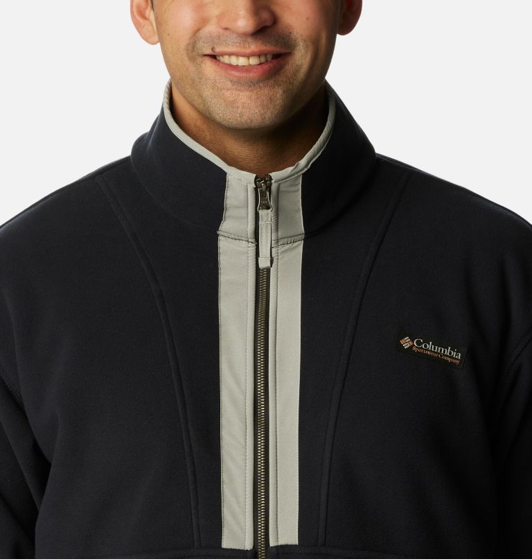 Manteau polaire à fermeture éclair Backbowl Remastered pour hommes, Color: Black, Black, Silver Sheen, image 4