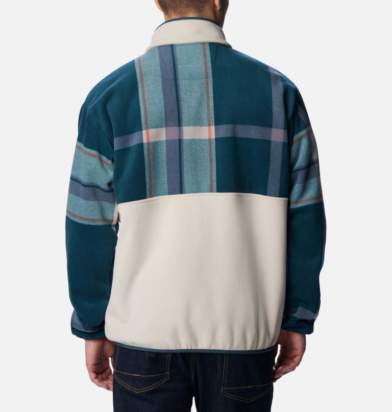 Thumbnail: Men's Backbowl Remastered Full Zip Fleece Jacket, Color: Night Wave Super Mega Plaid, Dark Stone, image 2