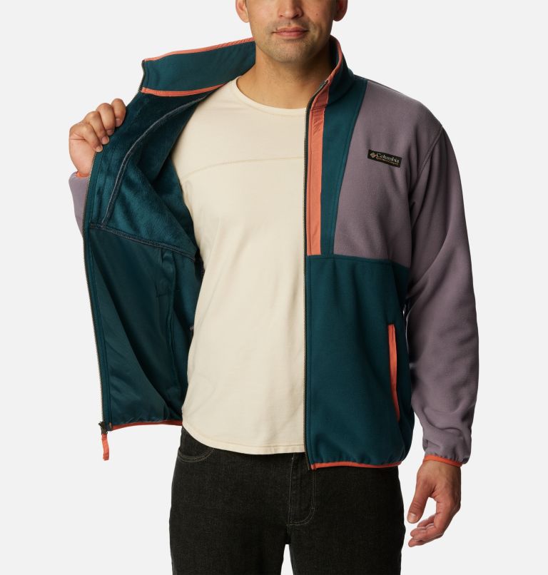 Thumbnail: Men's Backbowl Remastered Full Zip Fleece Jacket, Color: Granite Purple, Night Wave, image 5