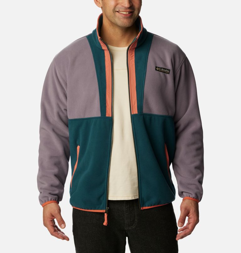Men's Backbowl Remastered Full Zip Fleece Jacket, Color: Granite Purple, Night Wave, image 6