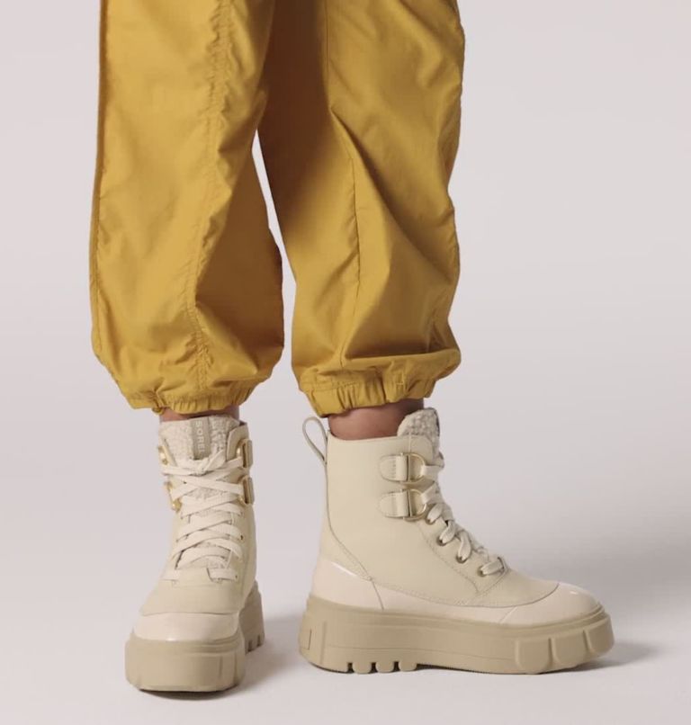 Women's Caribou X Boot Lace Cozy, Color: Bleached Ceramic, Oatmeal