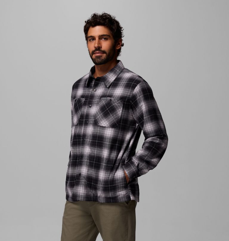 Men's Cornell Woods Fleece Lined Shirt Jacket, Color: Black Lumberjack Tartan, image 4