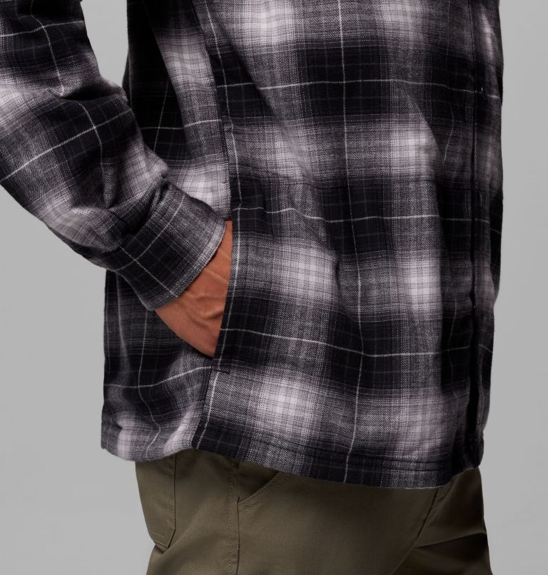 Men's Cornell Woods Fleece Lined Shirt Jacket, Color: Black Lumberjack Tartan, image 8