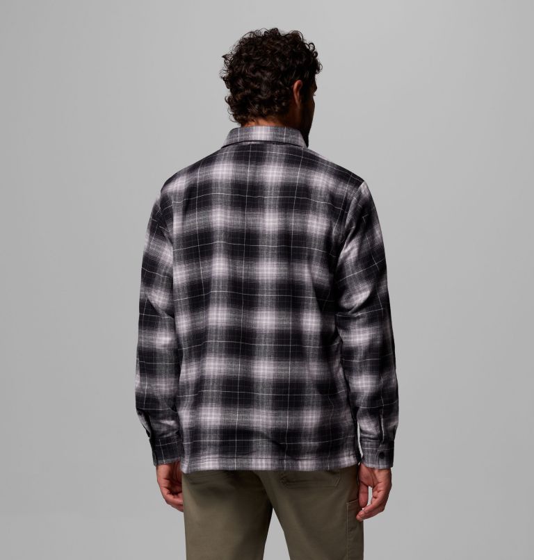 Men's Cornell Woods Fleece Lined Shirt Jacket, Color: Black Lumberjack Tartan, image 3
