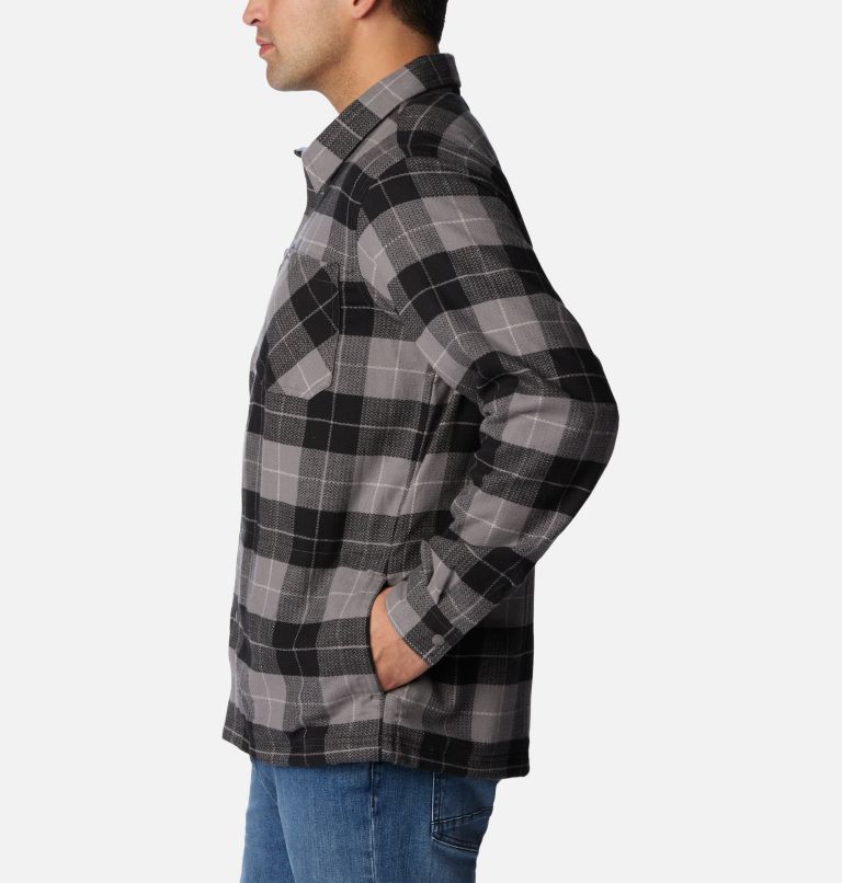Manteau-chemise à doublure intérieure en laine polaire Cornell Woods pour hommes, Color: City Grey, Blue Stone Woodsman Tartan, image 4