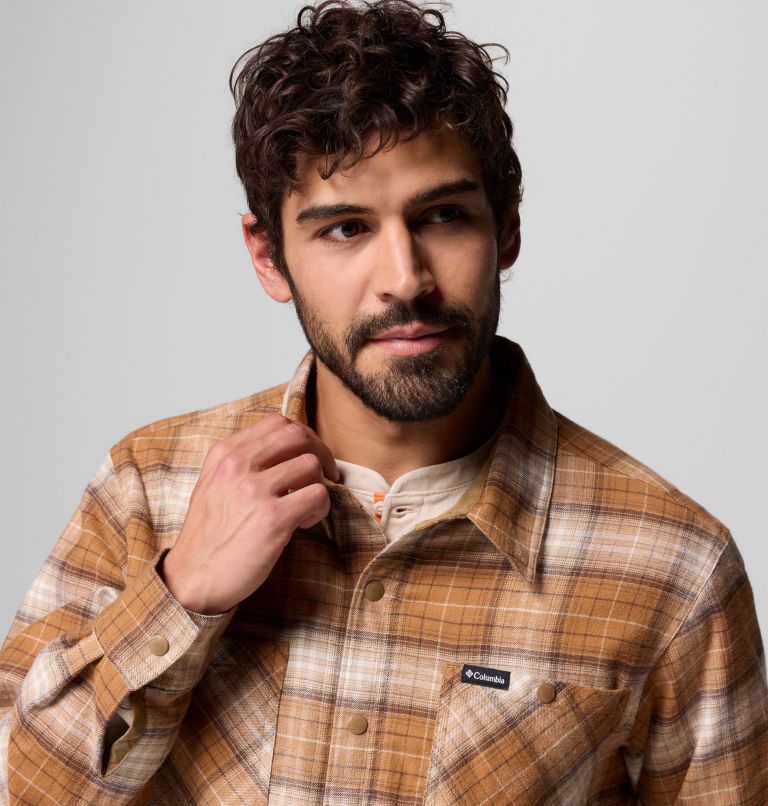 Men's Cornell Woods Fleece Lined Shirt Jacket, Color: Delta Lumberjack Tartan, image 7