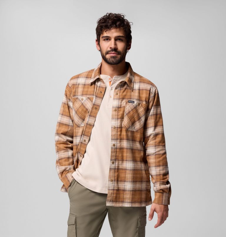 Men's Cornell Woods Fleece Lined Shirt Jacket, Color: Delta Lumberjack Tartan, image 1