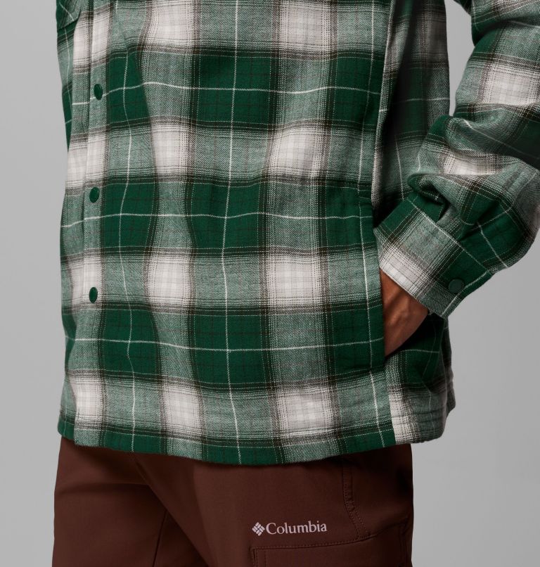 Men's Cornell Woods Fleece Lined Shirt Jacket, Color: Rain Forest Lumberjack Tartan, image 8
