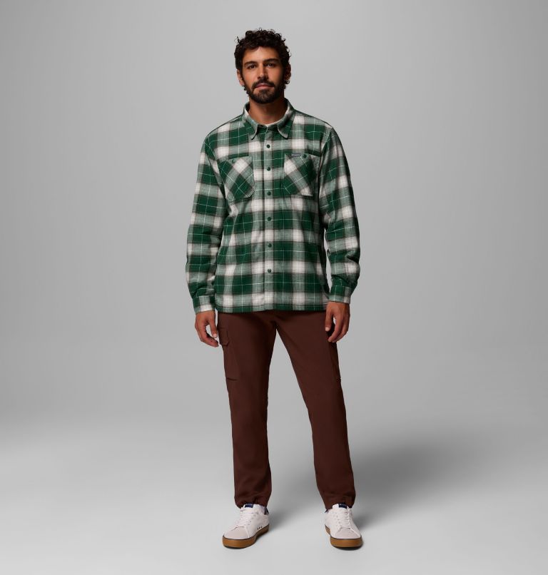 Men's Cornell Woods Fleece Lined Shirt Jacket, Color: Rain Forest Lumberjack Tartan, image 2